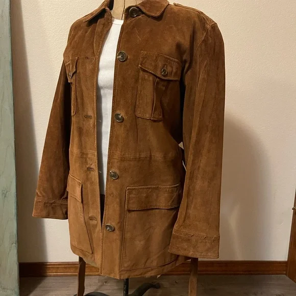 Ralph Lauren Brown Suede Safari Jacket - Picture 16 of 16